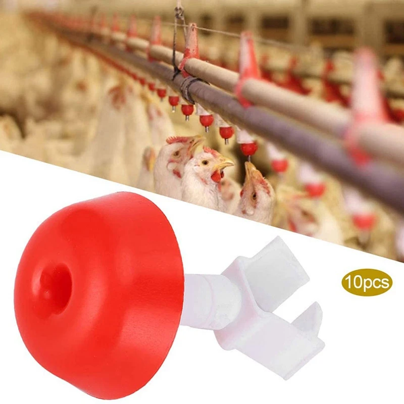 A88M 10 قطعة شارب الدجاج الدواجن أكواب معلقة الفرخ التلقائي Waterers نافورة مشروبات لملحقات المزرعة