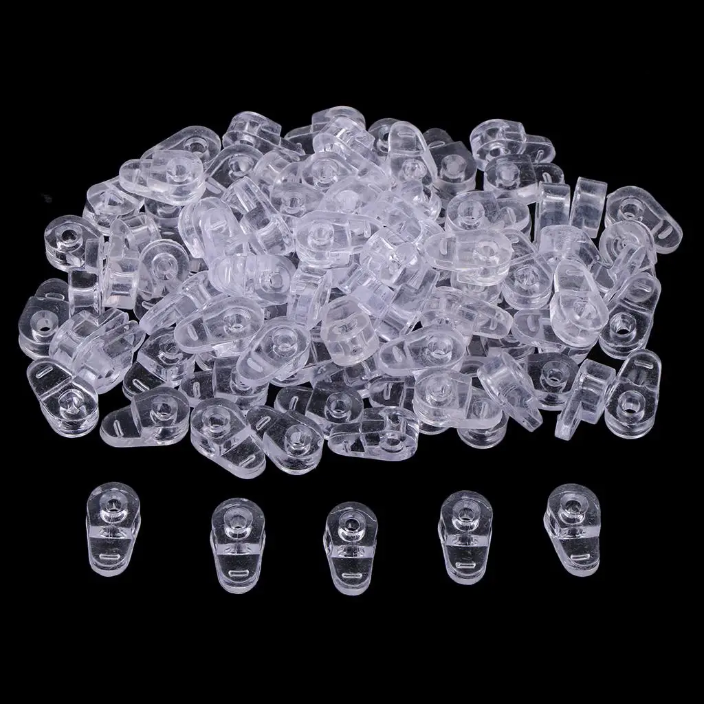 Clear Plastic Screen Clips Soft Retainer Fastener Set with Screws for Window Cabinet Bathroom Display
