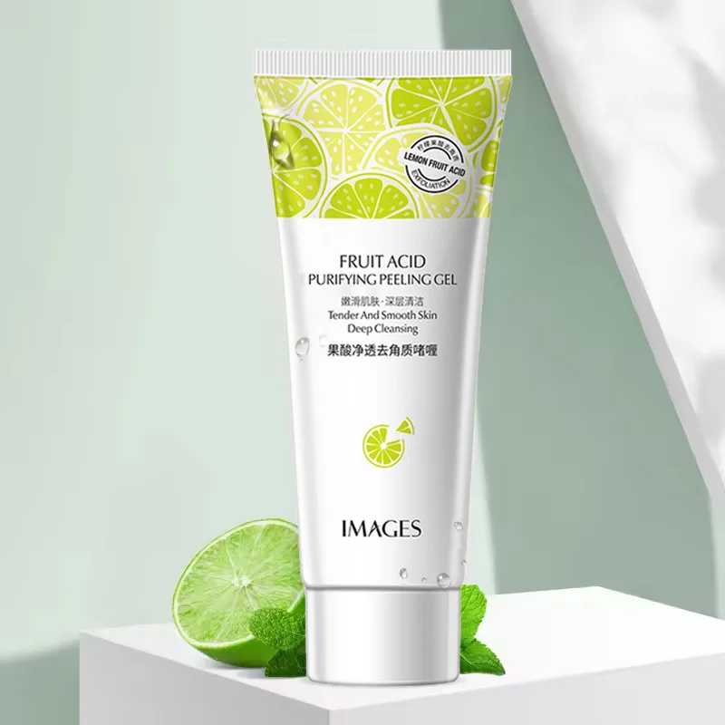 Natural Fruit Acid Peeling Gel Facial Cleansing Scrub Cream Deep Clean Moisturizing Nourishing Gentle Face Cleanser Skin Care