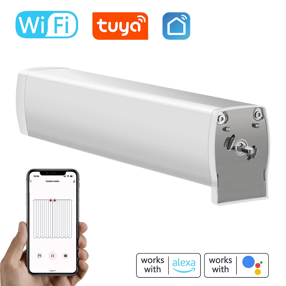 Tuya WiFi Smart Curtain Blind Switch Motorized Curtain Roller Shutter Control Switch APP Control Work with Google Alexa IFTTT