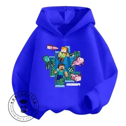 2024 Minecraft Cartoon Children Fall Winter Super Cute Long Sleeve Sweatshirts Providing High Quality Apparel at a Low Price