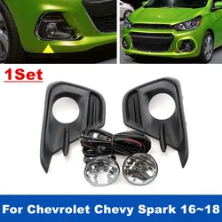 1Set Car Front Bumper Fog Light Assembly For Chevrolet Chevy Spark 2016 2017 2018 With Harness Switch
