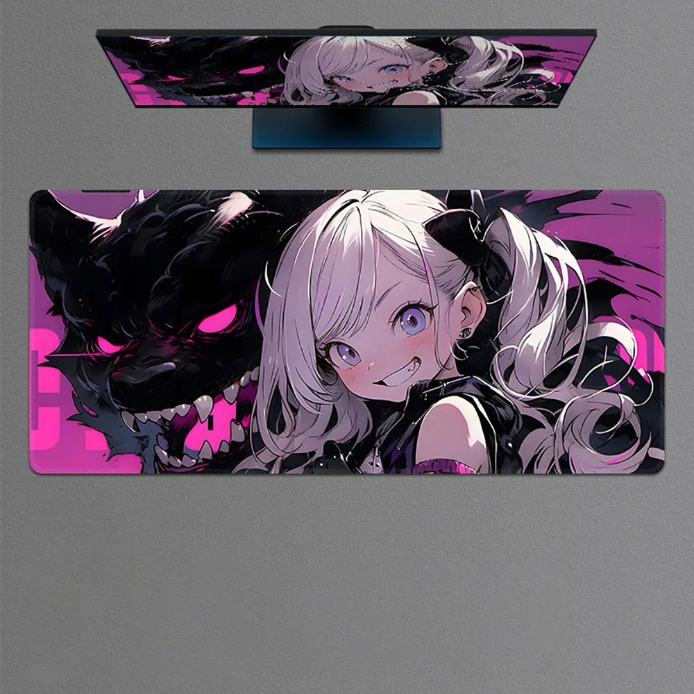 

Anime Second Element Hd Printed Doodle Girl and Cat Anime Mouse Pad Rubber Desk Mat for Keyboard and Pc Gaming Accessories