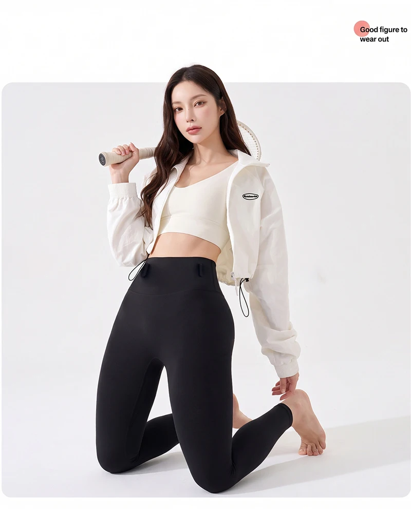 BIVIGAOS Autumn Fish Bone Waist Brushed Inside Sharkskin Leggings Women Light Fleece Tight Fit Slimming Sport Yoga Base Leggings