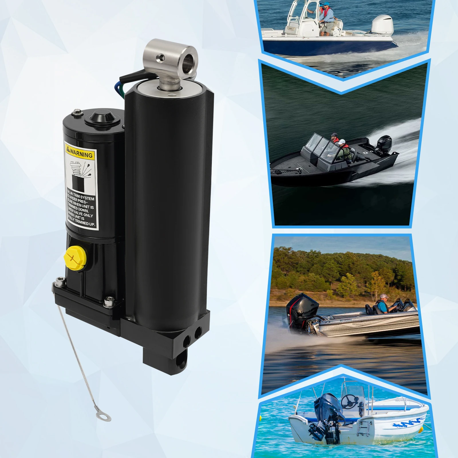 Außenborder Power-Tilt- und Trim-Einheit, 500W Power-Trim-Einheit, Außenborder 4-Takt Bootsmotor Power-Tilt-Einheit 40-60 PS