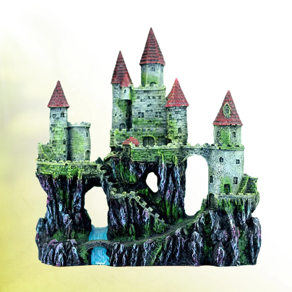 

Aquarium Landscaping Castle Resin Simulation Decoration Fish Tank Ornament Fish Hide Cave Aquarium Accessories
