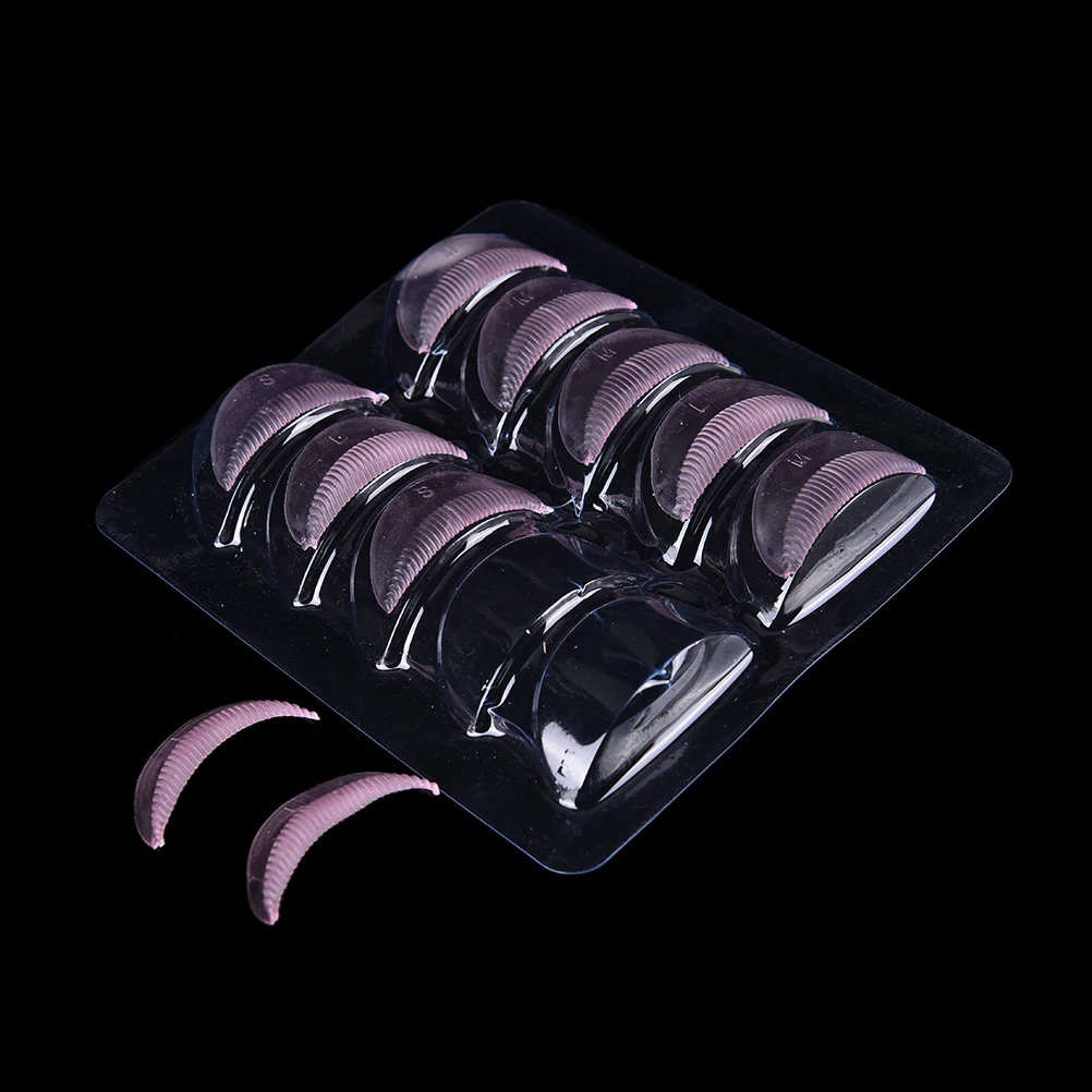 New Silicone Durable Eyelash Permanent Perm Curler Curling Root Lifting False Fake Eyelash Shield Pad Maquillaje Patches 5 Pairs