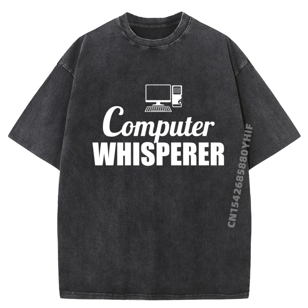 

Мужская спортивная футболка It Tech Support Computer Whisperer, мужская потертая футболка на заказ, топы с принтом в стиле Харадзюку
