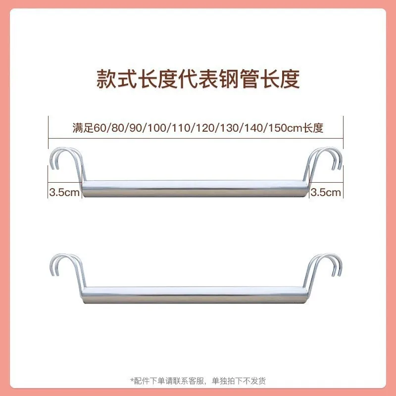 Customized. Shelf Wardrobe Stainless Steel Accessories Clothesline Pole Open Clothes Rack Floor Simple Assembly Indoor Wardrobe