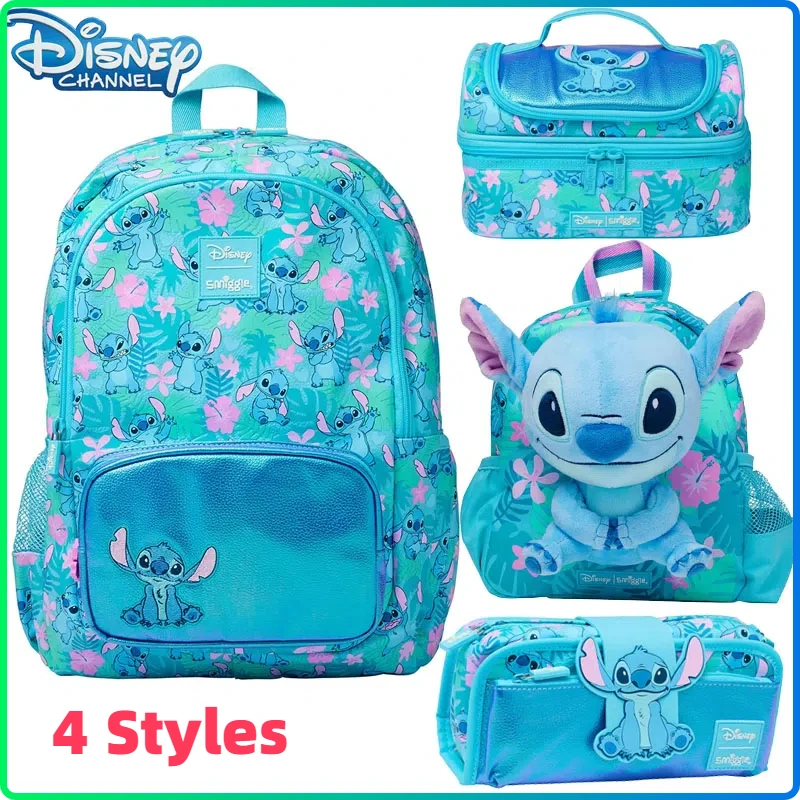 

New Australia Smiggle School Bags Disney Stitch Backpack Lunch Bag Anime Backpack Set Water Bottle Stationery Set Student Gift