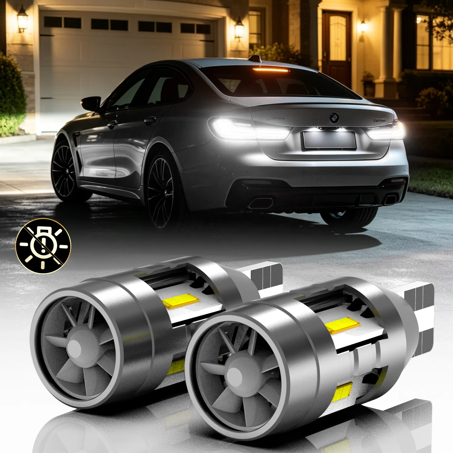 2 Pieces of T15 Plug and Play Canbus No Error Automobile 2026 Upgraded LED Car Bulb Error Free For BMW AUDI Mercedes benz