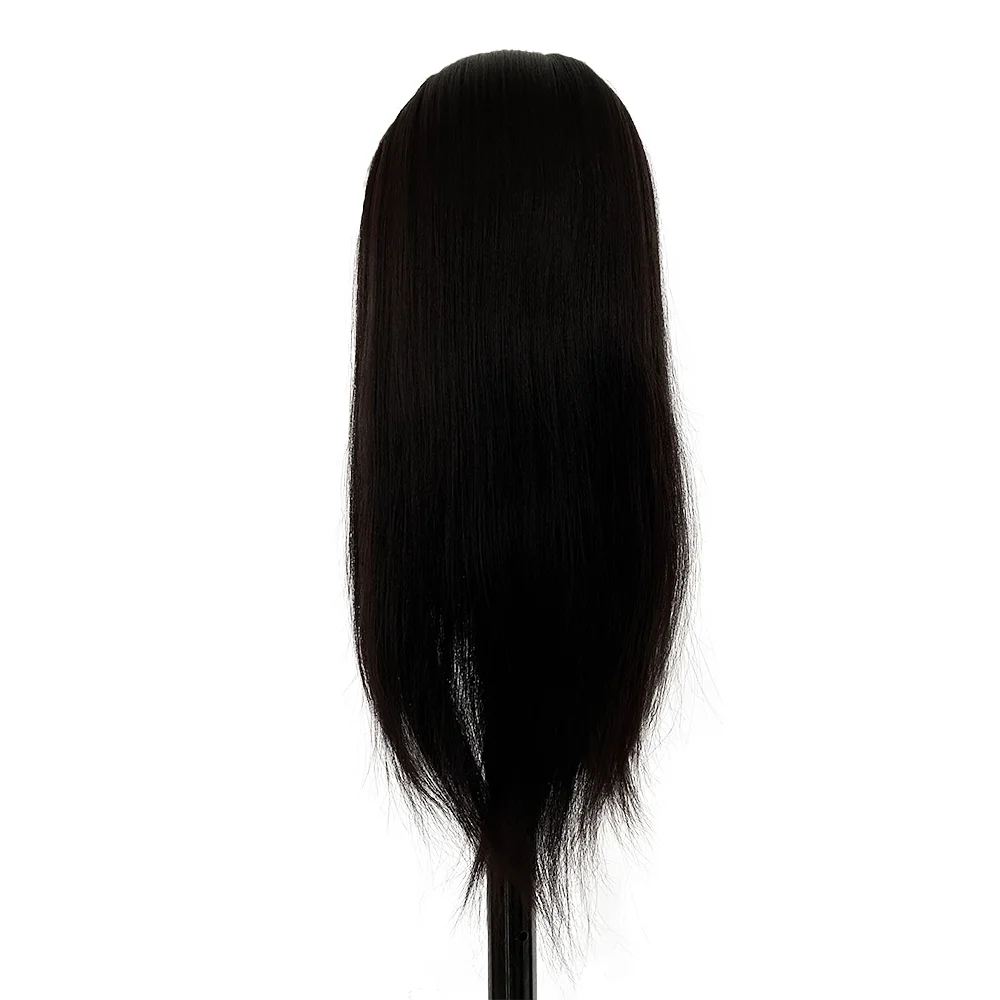 Mannequin Head 22inches 100% Synthetic Hair Traininghead Styling Head Braid Hair Dolls Head for Practicing Cornrows and Braids