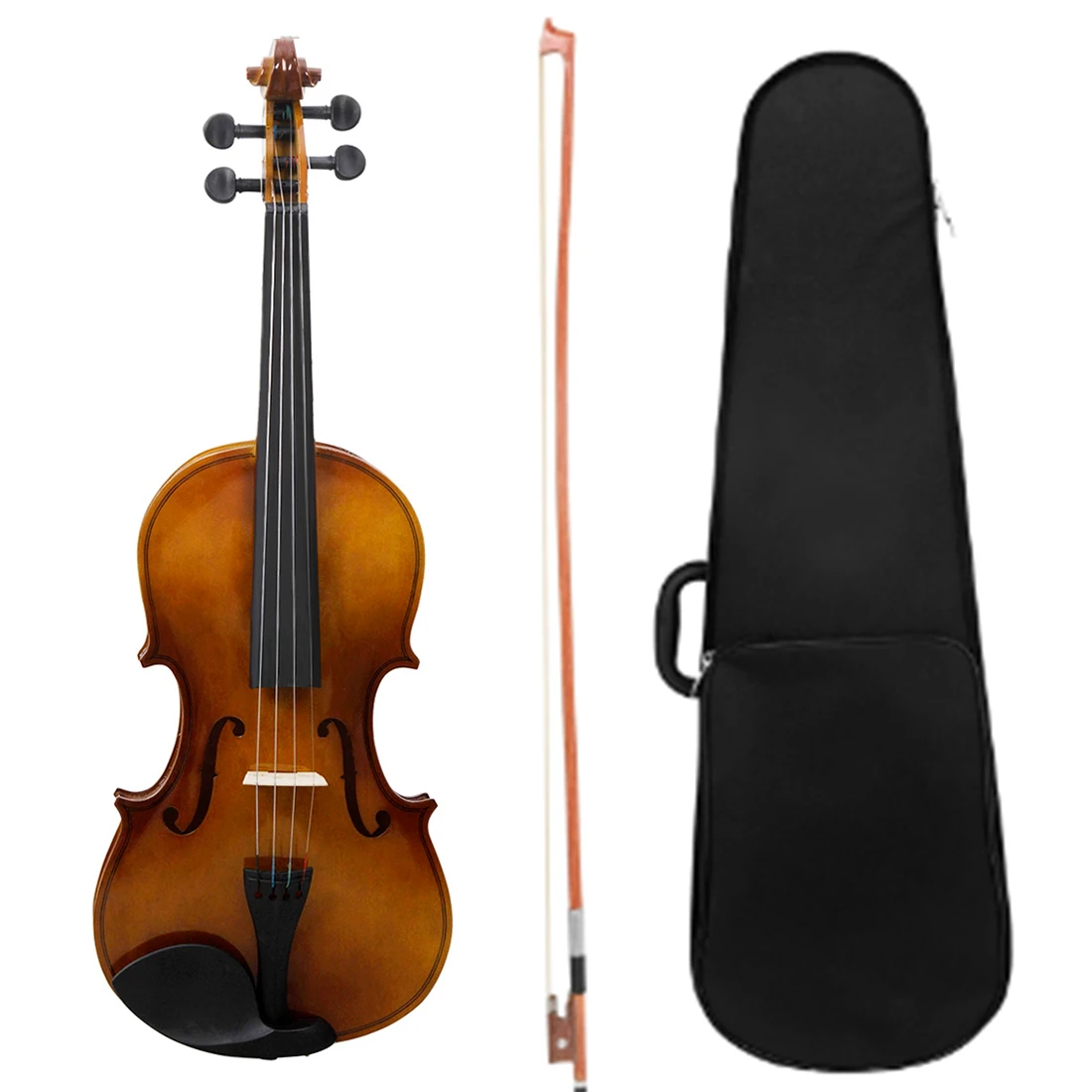 Astonvilla 3/4 Antique Style Plastic Violin Set for Beginners And Professionals Includes Case Bow - Stringed Instrument Fiddle