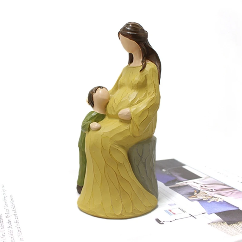 Mother with Kid Figurine Art Resin Sculpture for Home Bedroom Desktop Garden Indoor Outdoor Decoration Statue Drop Shipping