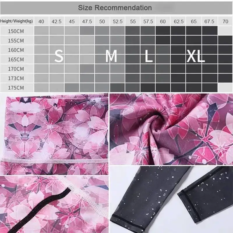 

Babyoung Yoga Pants Women Flower High Waist Sports Leggings Girl Tights Push Up Trainer Running Trousers Workout Tummy Control