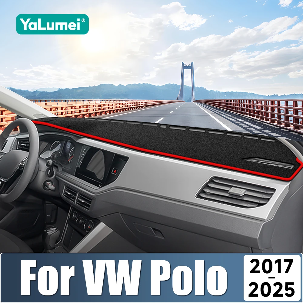 

For Volkswagen VW Polo AW AW1 MK6 2017 2018 2019 2020 2021 2022 2023 2024 2025 Car Dashboard Sun Shade Cover Non-Slip Mat Pad
