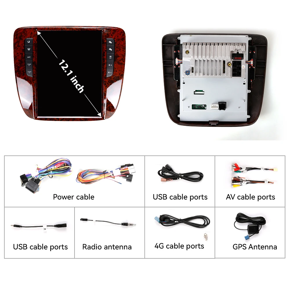 8+128G touch screen car DSP player 13.8 inches Android 13 8, suitable for GMC Yukon/Chevrolet Suburban Tahoe 2007-2013 GPS radio