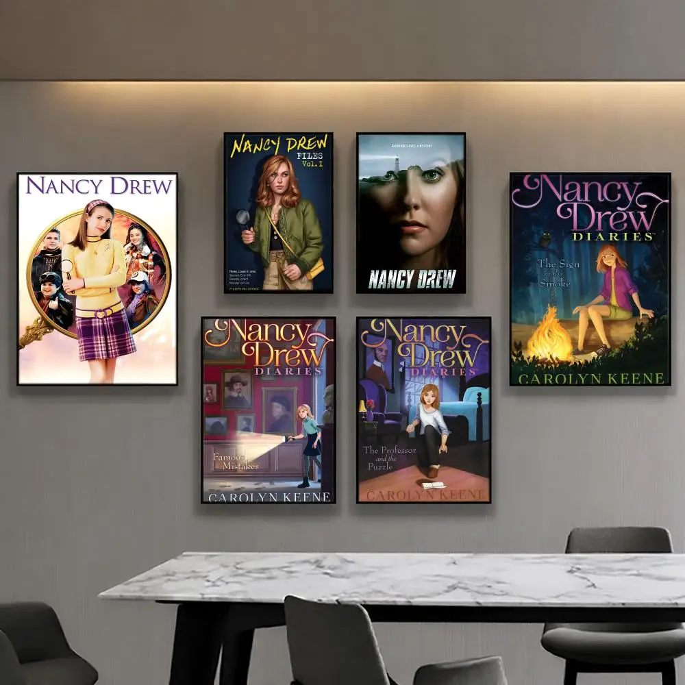 Póster de Nancy Drew, decoración de habitación de anime, decoración de película, mochila, arte de pared interior, arte de pared musical