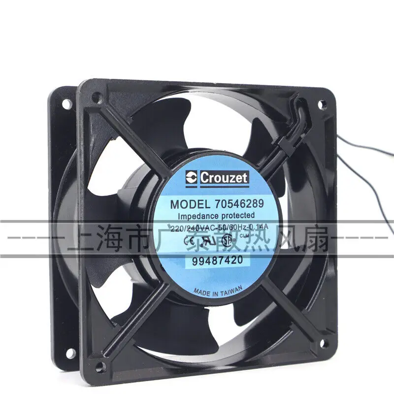 

1 PCS Crouzet Cooling Fan 12038 AC 220V 0.14A 70546289 99487420 2-Wire 12CM