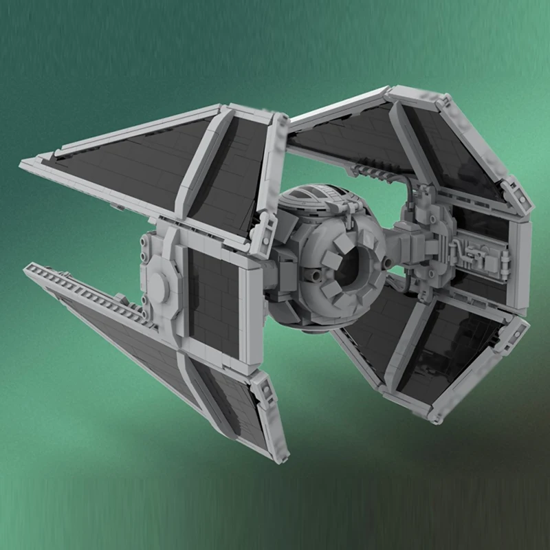 Klocki konstrukcyjne Star Movies Model MOC, myśliwiec Interceptor, technologia modułowa, zabawki do składania, idealne na prezenty świąteczne dla dzieci.