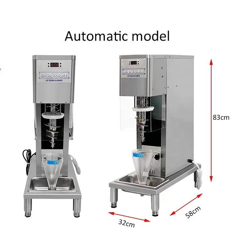 Commercial Frozen Yogurt Fruit Swril Blender Milkshake Mixer Machine Gelato Ice Cream Mixing Machine With Cleaning