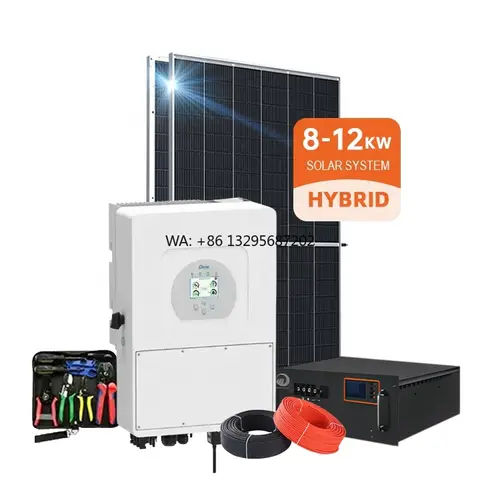 데이 하이브리드 3상 인버터 완벽한 태양광 패널 시스템 8Kw 10Kw 12Kw 15Kw 하이브리드 에너지 저장 시스템 배터리 포함