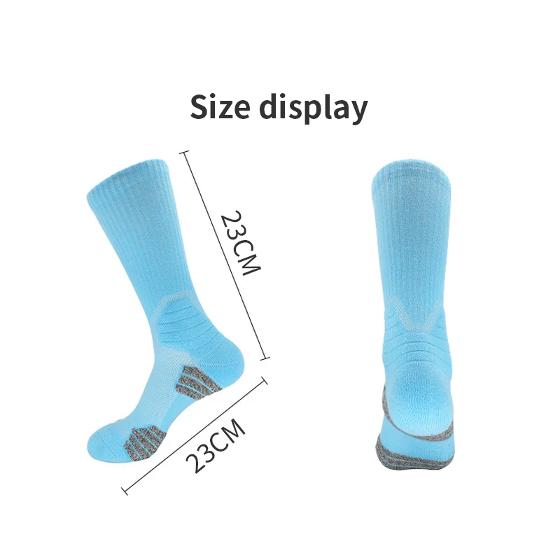 Men's Profession Basketball Socks Thick Cushion Blisters Free Elite Crew Basketball Socks Euro Size 40 45