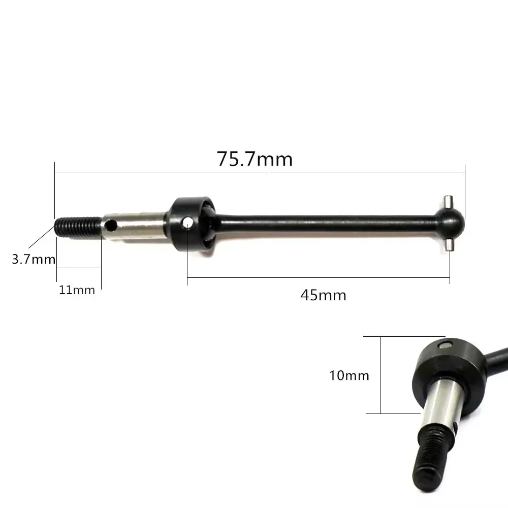 2 stücke Universal Stahl Antriebswelle CVD Weitwinkel 44 MM Für 3Racing Sakura RC 1/10 Driften Auto D3 XIS NULL S CS UL TB03 TB03D