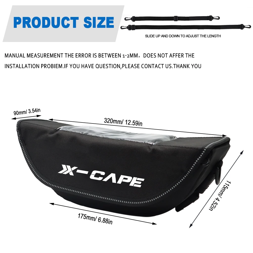 For Morini X-Cape 650 649 2023 Motorcycle Waterproof And Dustproof Handlebar Storage Bag