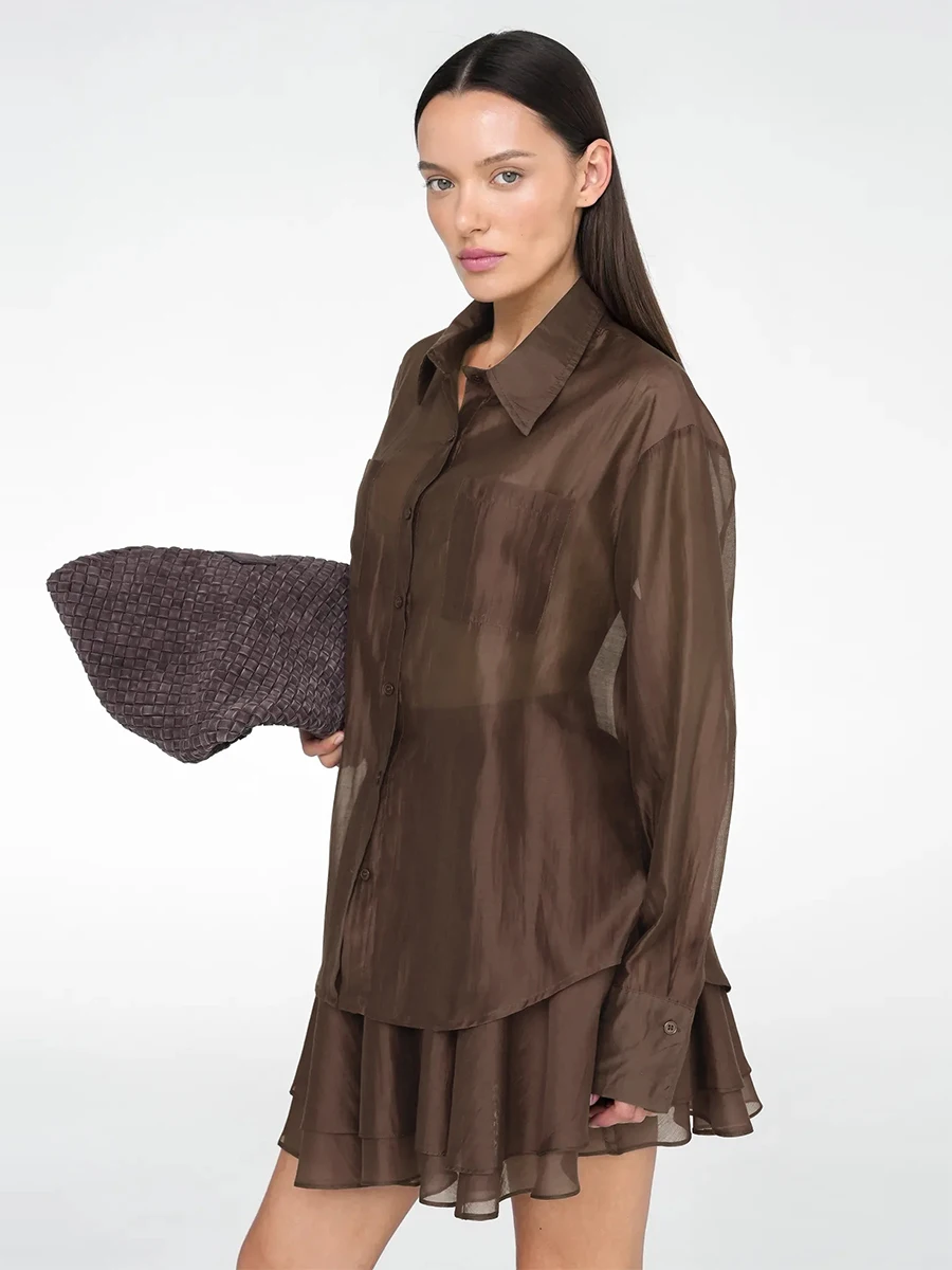 Wolfeel 2026 Series European and American Elegant Temperament Street Fashion Loose and Lightweight Top with Pleated Skirt Set