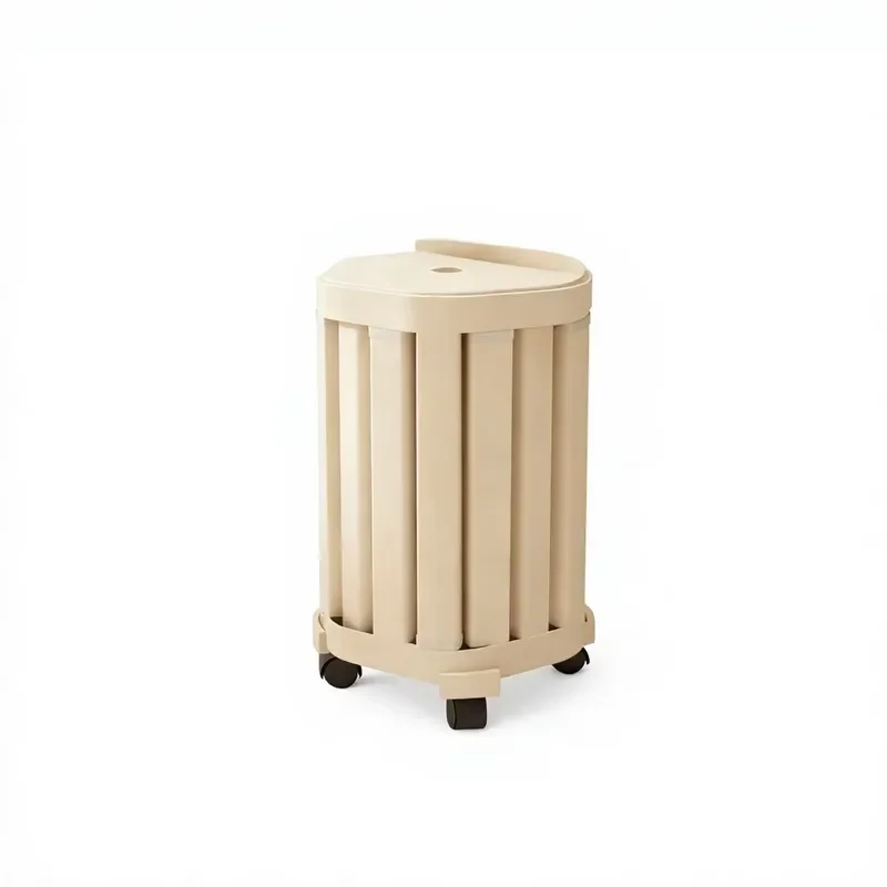 Modern Round Plastic Stool Thickened Foldable Stackable Footrest Multifunctional Living Room Seat Home Use Durable Design