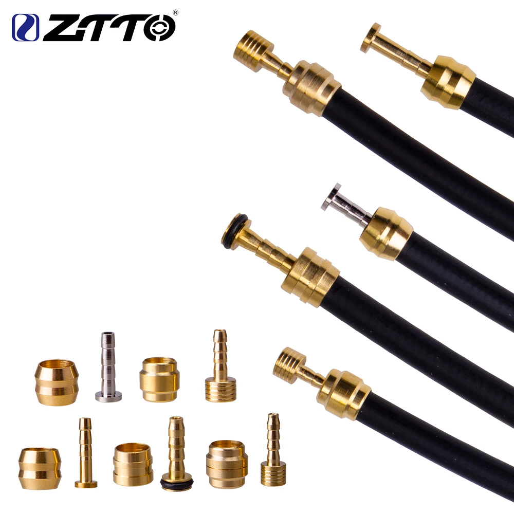 ZTTO MTB Bike Oil Brake Olive Head Oil Pin Hydraulic Disc Brake Oil Needle Brass Bushings For BH90 BH59 MAGuraTekRO Parts