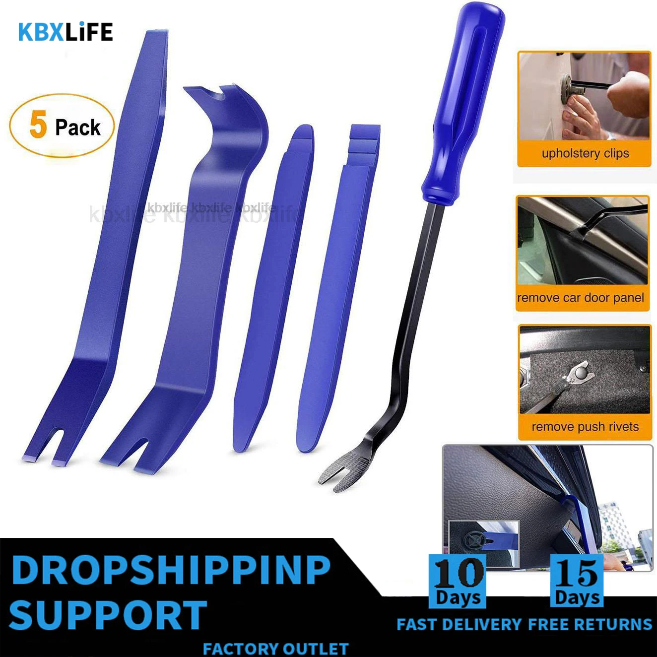 

G60 Car Door Clip Panel Audio Video Dashboard Removal Kit Installer Prying Tool Navigation Disassembly Automobile Nail Puller