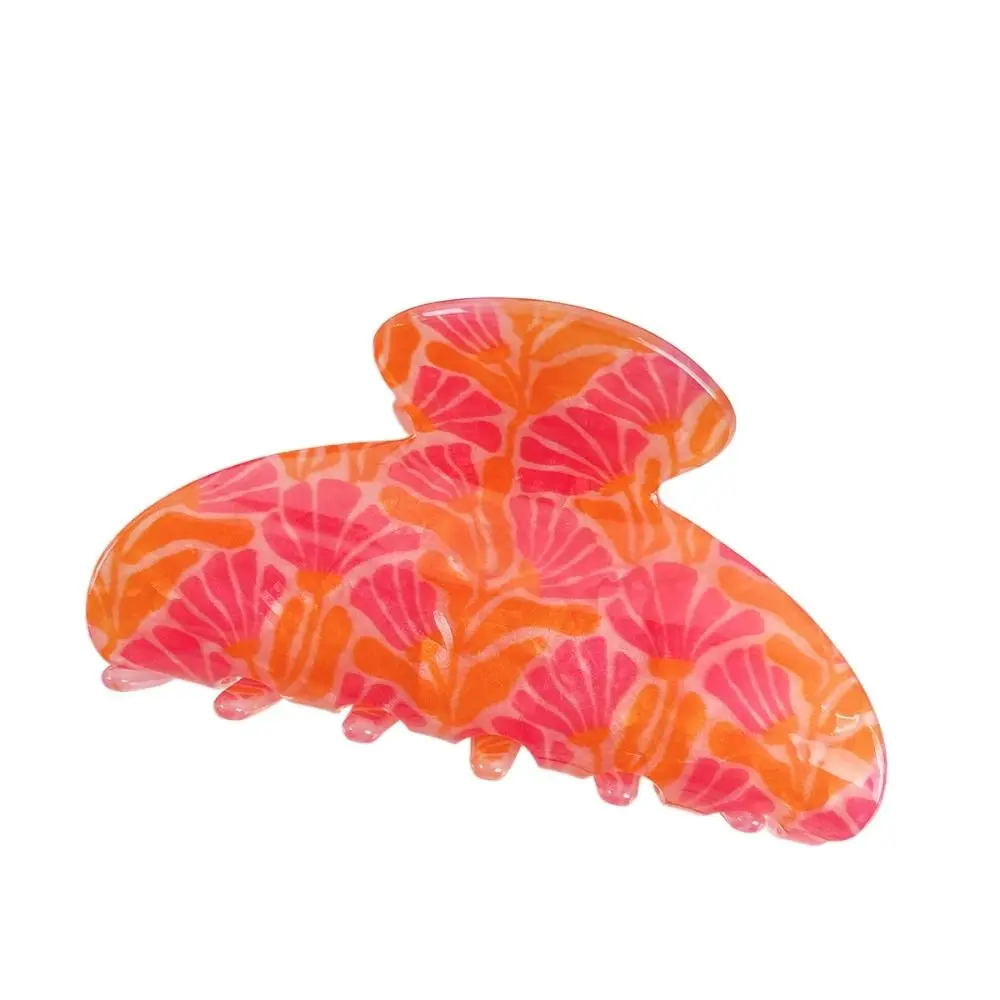 

Elegant Colorful Flower Hair Claw Korean Style Acrylic Hair Claw Clip Headdress Ponytail Holder Acrylic Shark Clip Party