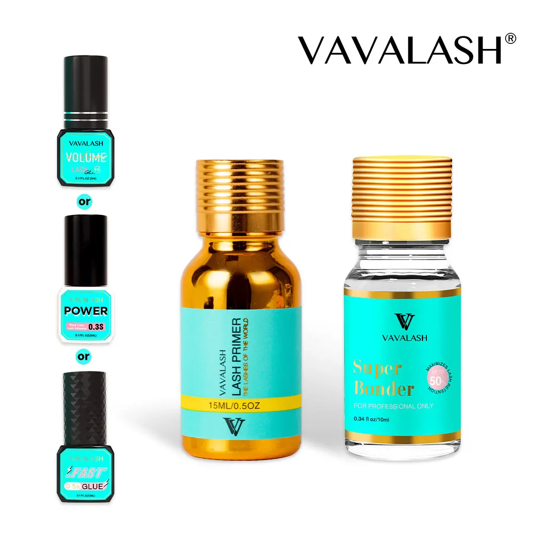 

VAVALASH Fast Drying Long-Lasting Retention Bundle Eyelash Glue Primer Lashes Super Bonder Set