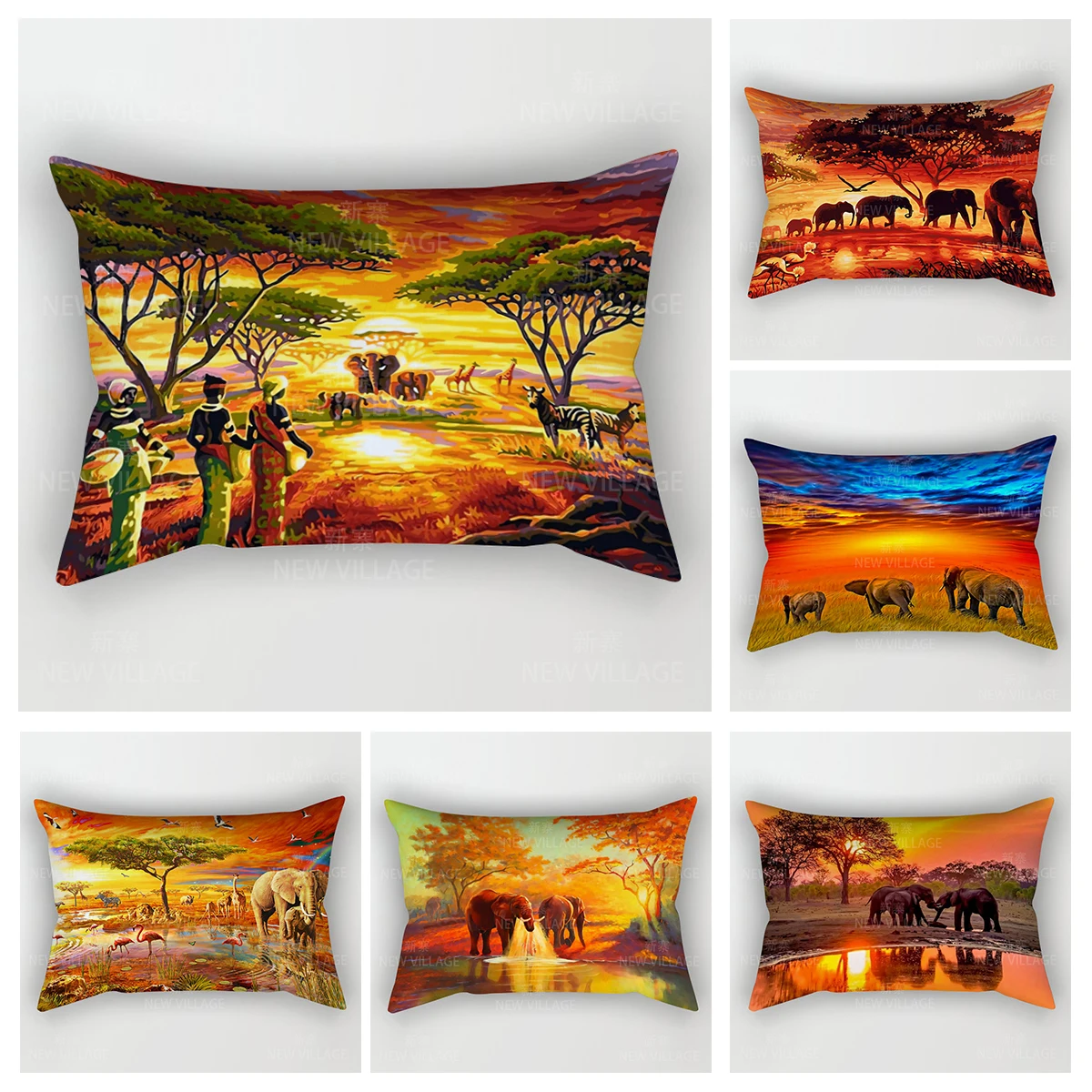Home autumn decoration Colorful pattern pillow cushion cover decorations throw pillow covers 30*50 pillowcase 30x50 40x60 50*70