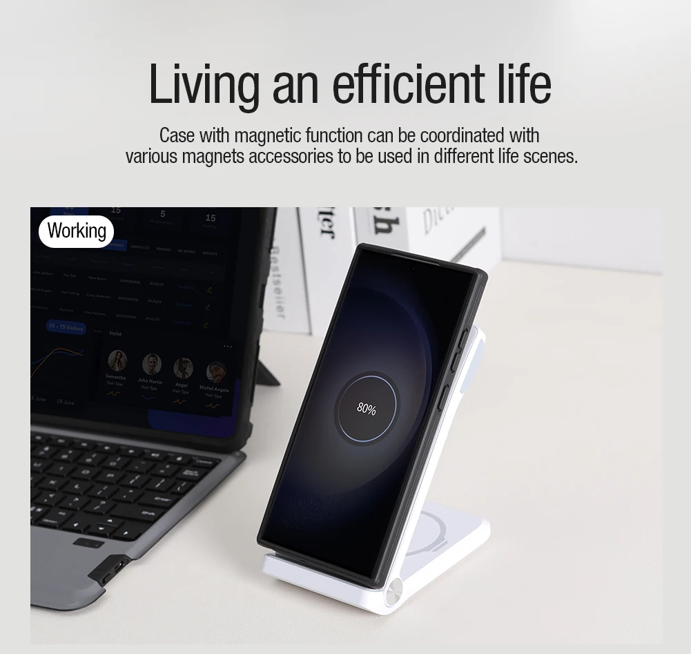 For Samsung Galaxy S24 Ultra Magsafe Case NILLKIN CamShield Pro Magnetic Case Slide Lens Protection Cover For Samsung S23 Ultra