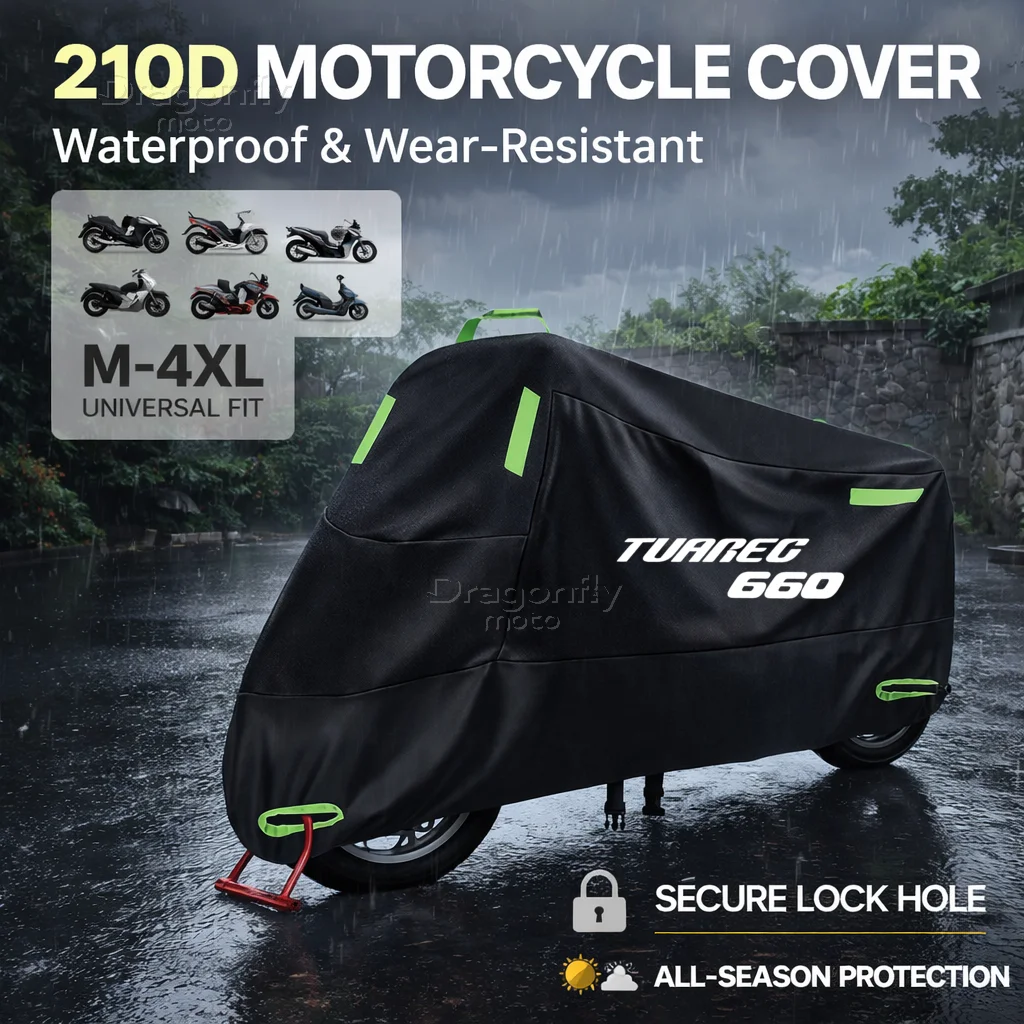 

For Aprilia Tuareg 660 Tuareg660 Motorcycle Cover Waterproof Outdoor Scooter UV Protector Rain Cover With Reflective
