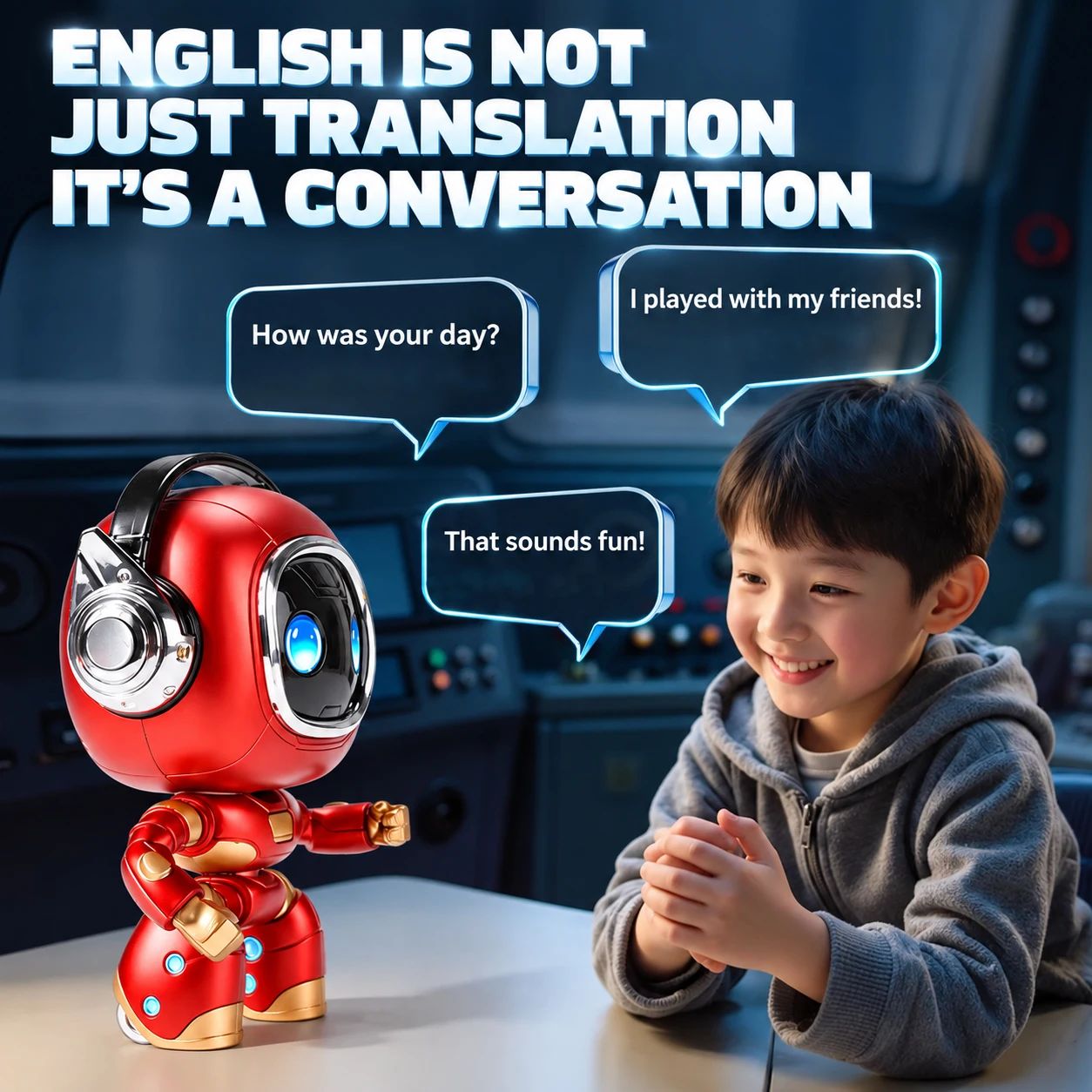AI Smart Robot for Kids, Interactive Talking Robot with Voice Conversation & Multi-Language Support, AI Smart Gift for Kids