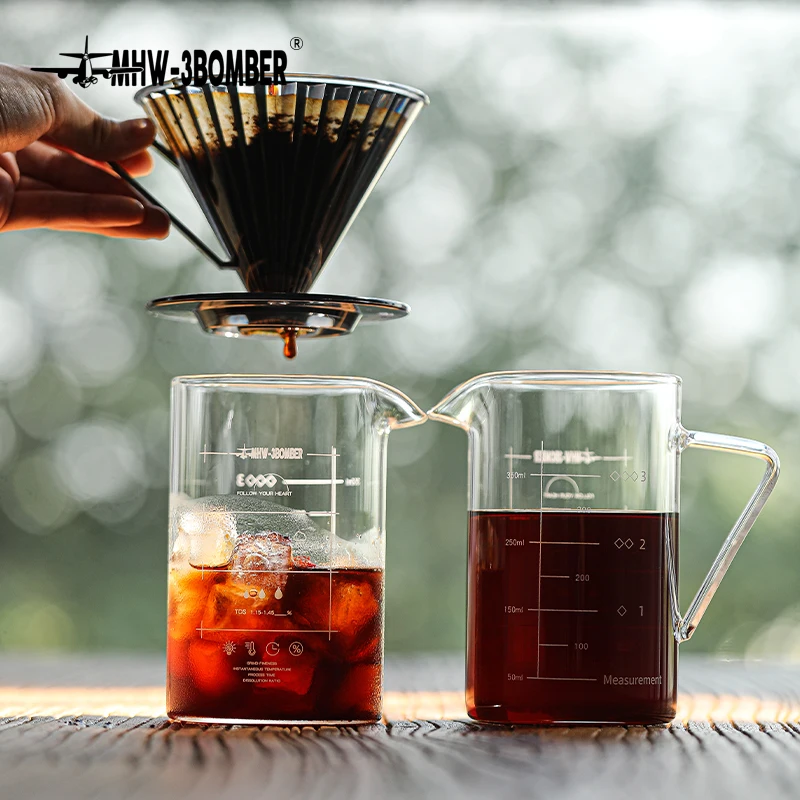 MHW-3BOMBER Coffee Server Glass Sharing Pot With Graduated Drip Filter Hand Coffee Server