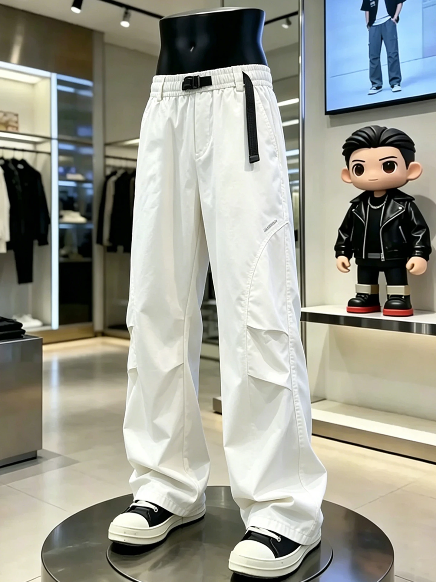 American High Street Ice Silk Quick Dry Summer Thin Cool Feeling Breathable Loose Design Casual Pants for Men