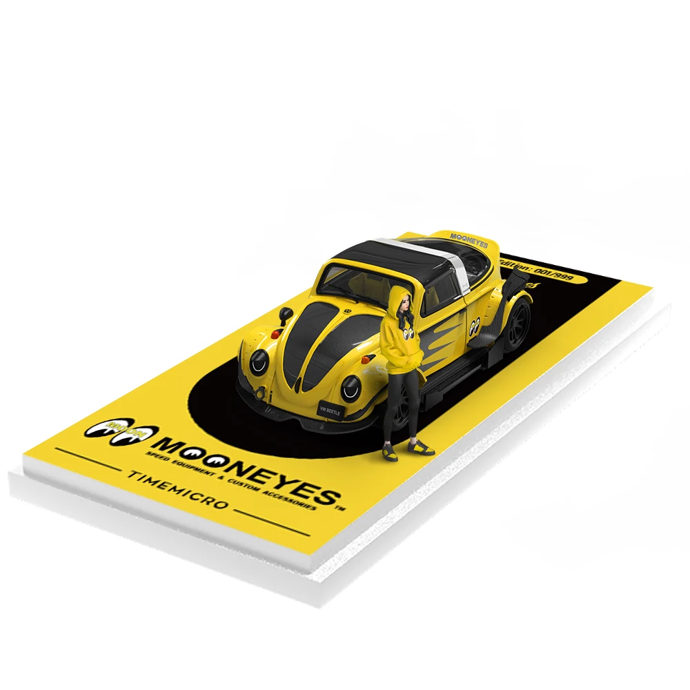 

TimeMicro 1:64 Beetle wide-body version Mooneyes Theme painting alloy model