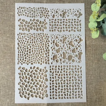 29*21Cm Lijnen Textuur Diy Gelaagdheid Stencils Muur Schilderen Plakboek Kleuring Embossing Album Decoratieve Papieren Kaart Template