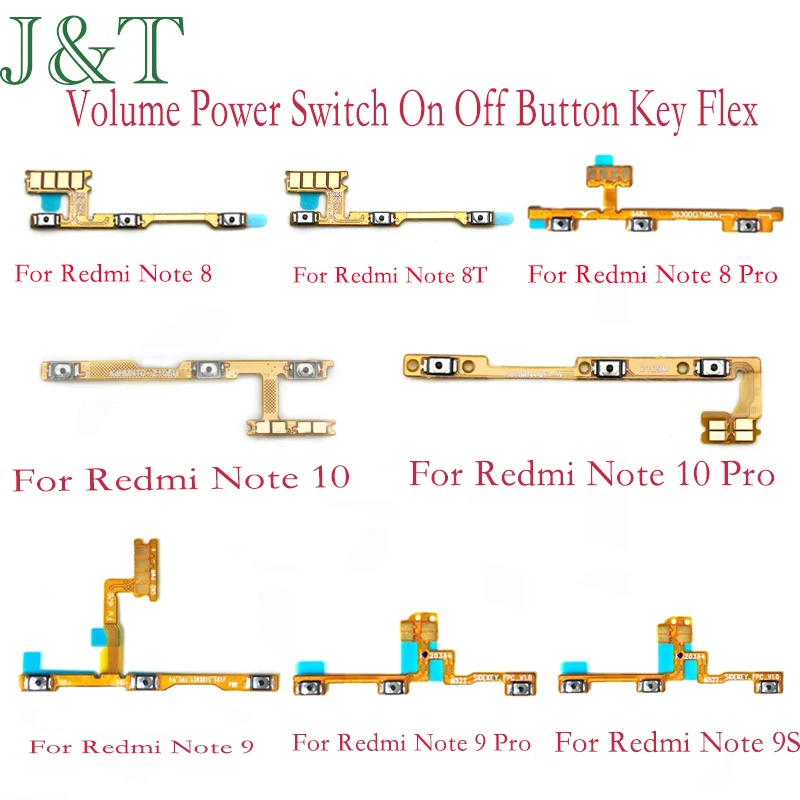 Power ON OFF Volume Camera Key Button Switch Flex Cable For Xiaomi Redmi Note 8 8T 8 Pro note 9 9Pro 9S0 Pro 9s Note 10 10 Pro