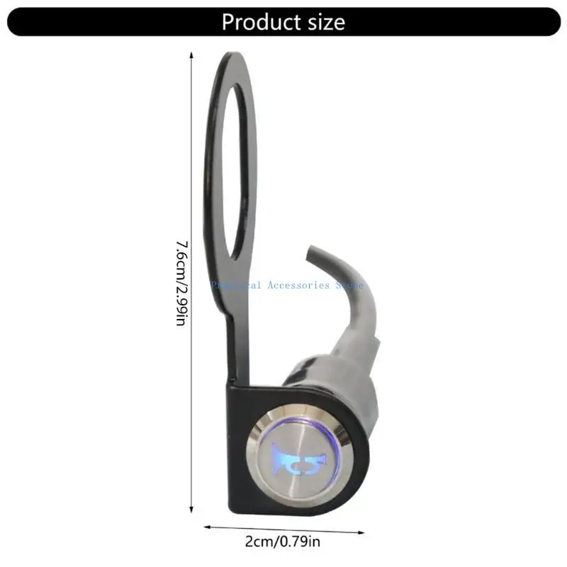 U75E الفولاذ المقاوم للصدأ لحظة زر دراجة نارية المقود التبديل لعشاق التخصيص تعديل السيارات الرجعية #6