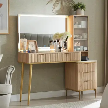 Fluted HD Vanity Desk 1