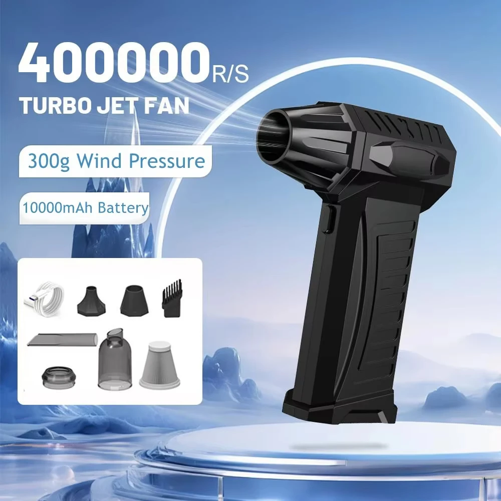 منفاخ نفاث قوي بطارية 10000 مللي أمبير في الساعة محرك عالي السرعة بدون فرشاة منفاخ غبار محمول عنيف مروحة تربو مكنسة كهربائية للسيارة #3