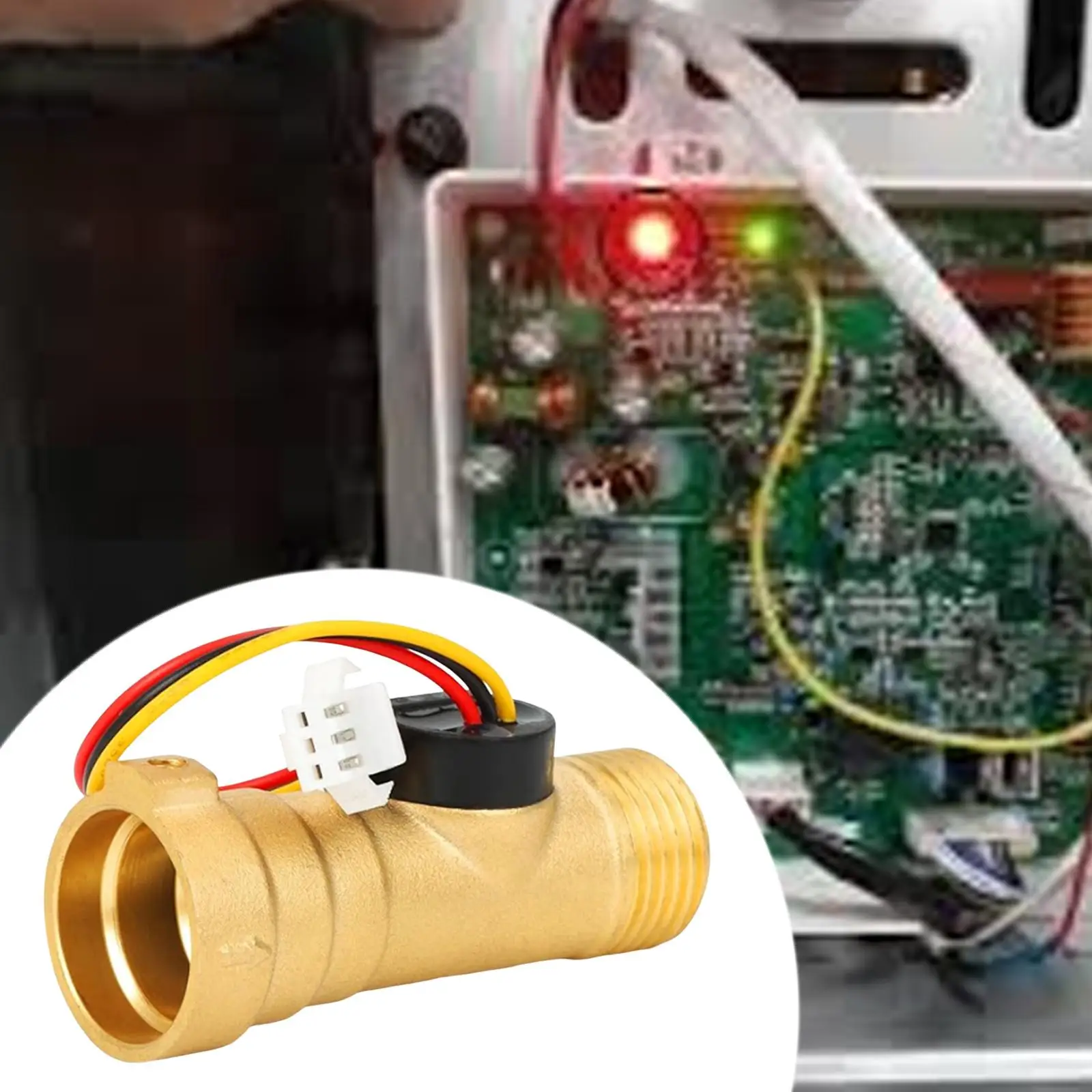 Water Flow Sensor Premium Brass Material Easy Install Gold Replacement for GSWH-2 RV Tankless Heater 2GWH-24