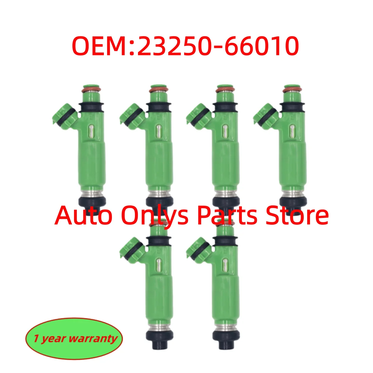 

6pcs/lot 23250-66010 High quality car accessories For Toyota Land Cruiser 100 1999-2009 1FZFE 4.5L Fuel Injector 23209-66010