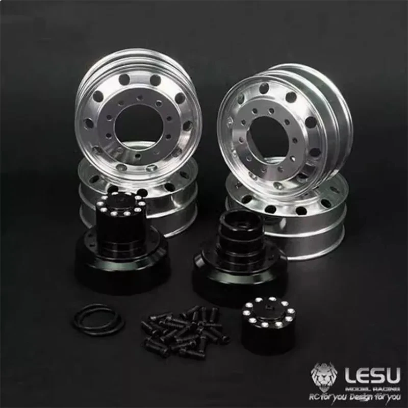 

1/16 Truck Aluminum Alloy Wheel Tractor DIY German Bruder Metal Accessories 50002 Rear Wheel LESU